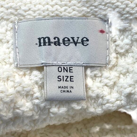 Maeve by Anthropologie Cable Knit Sweater Vest Cream One Size NWOT - Picture 7 of 9